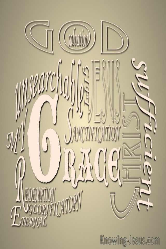 Romans 5:20 Much More Grace (beige)